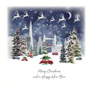 Luxury Christmas Cards Box of 6 - Night City