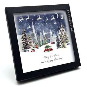 Luxury Christmas Cards Box of 6 - Night City