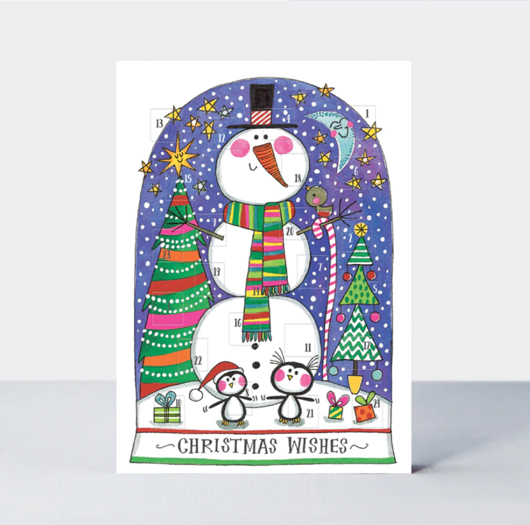 Advent Calendar Card - Snowmen Globe