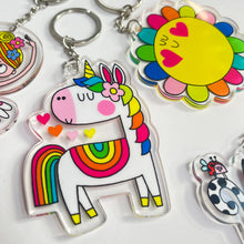 Load image into Gallery viewer, Acrylic Keyring Unicorn
