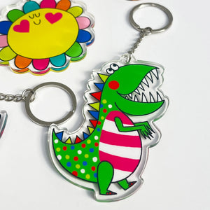 Acrylic Keyring Dinosaur