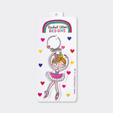 Load image into Gallery viewer, Acrylic Keyring Ballerina
