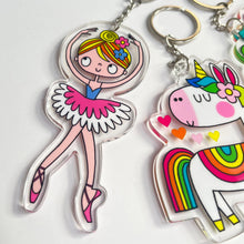 Load image into Gallery viewer, Acrylic Keyring Ballerina
