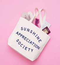 Load image into Gallery viewer, Sunshine Appreciation Society - Big Canvas Tote Bag
