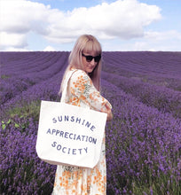Load image into Gallery viewer, Sunshine Appreciation Society - Big Canvas Tote Bag
