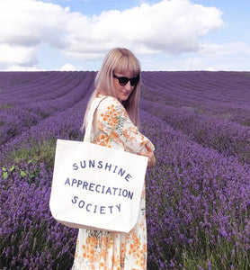 Sunshine Appreciation Society - Big Canvas Tote Bag