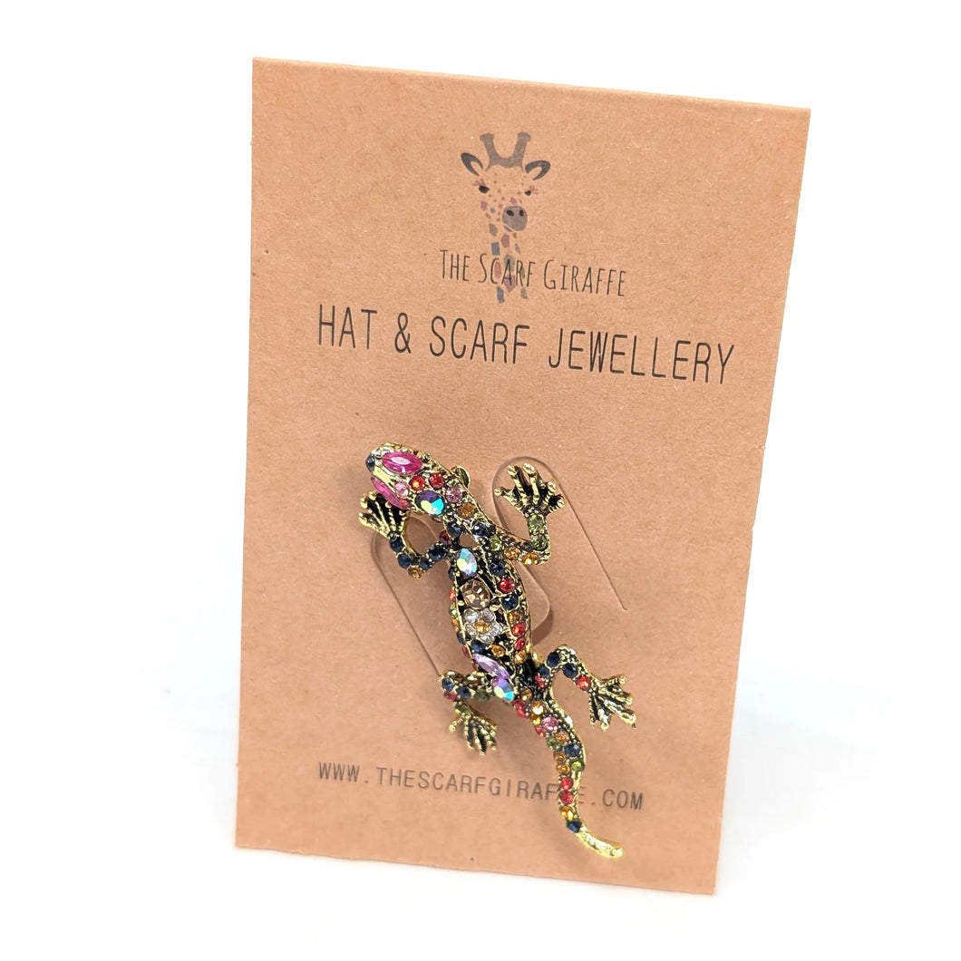 Gregarious Gecko Brooch