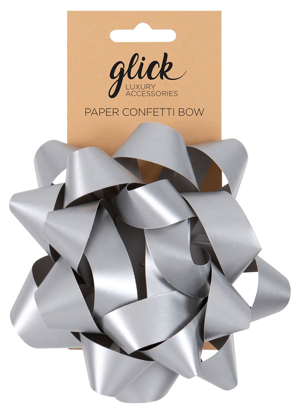 Silver Paper Confetti Bow