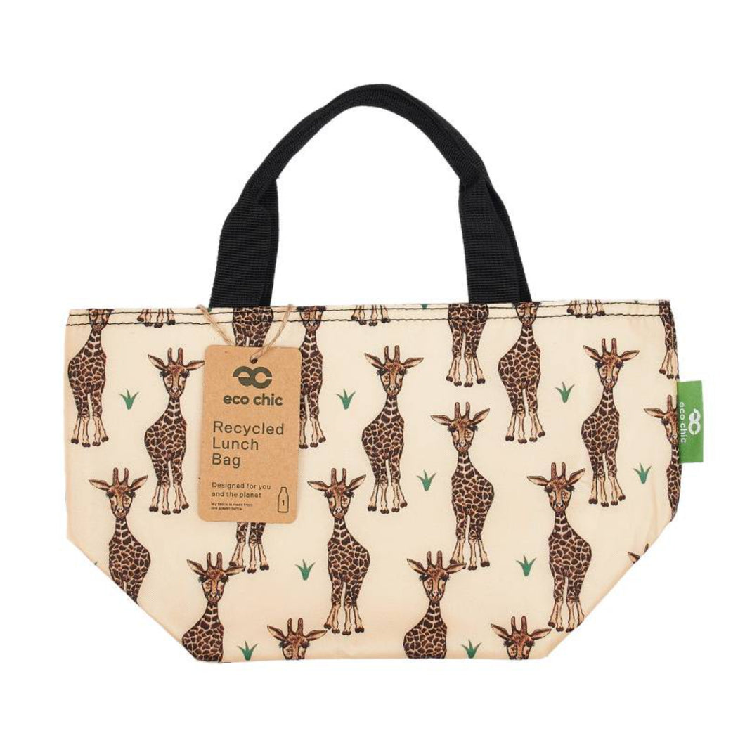 Beige Giraffes Lunch Bag
