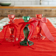 Load image into Gallery viewer, Candy Christmas Red &amp; White Stripe Velvet Bow

