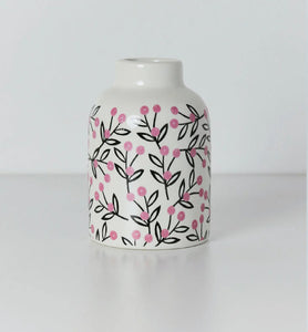 Pink Berries Bud Vase