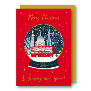 London Snow Globe Christmas Card