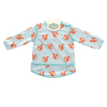 Load image into Gallery viewer, Coverall Feeding Bib Squirrels
