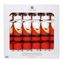 Load image into Gallery viewer, Fun Guy Santa Red Christmas Crackers - 6 Pack
