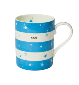 Woodcut Blue Stripe Mug - Dad