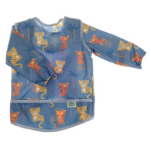 Load image into Gallery viewer, Coverall Feeding Bib Tiger &amp; Leopards
