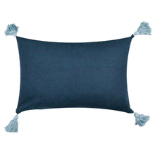 Load image into Gallery viewer, Delphine Floral Tasselled Cushion Delph Blue
