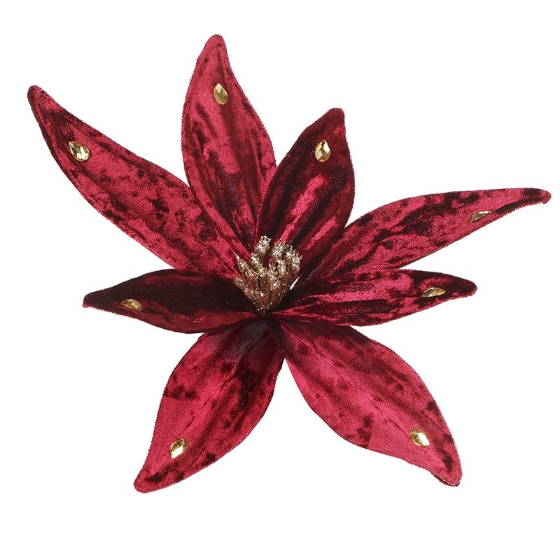 Burgandy Velvet Flower