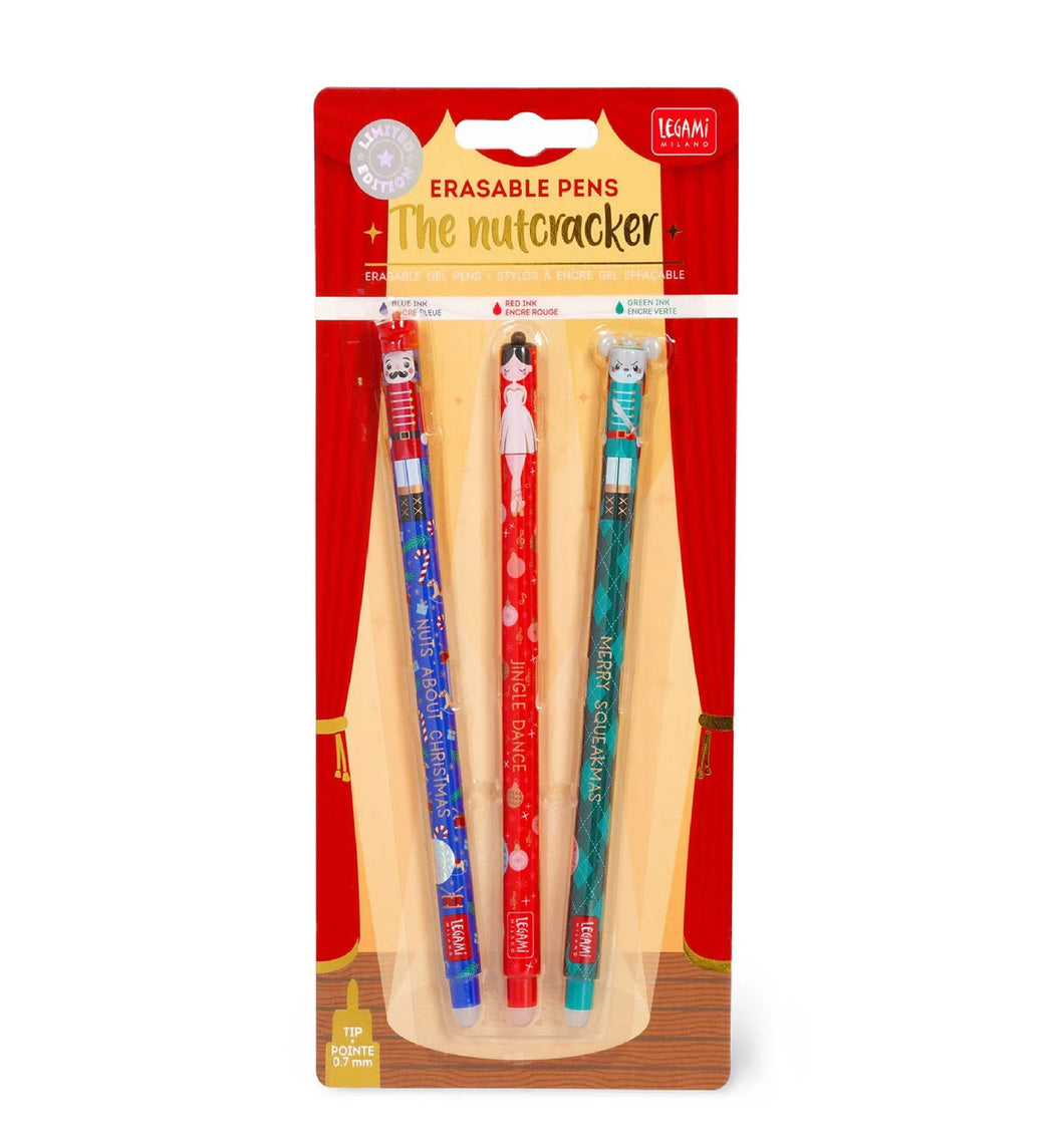 Set of 3 Erasable Gel Pens - The Nutcracker