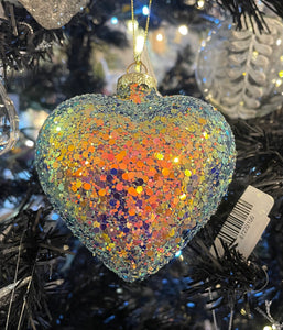 Glittery Glass Heart