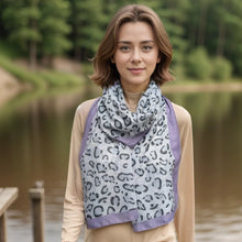 Load image into Gallery viewer, Snow Leopard Mauve Scarf

