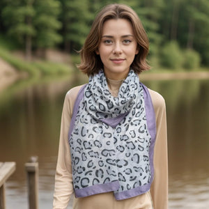 Snow Leopard Mauve Scarf