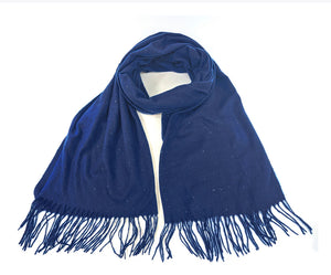 Navy Blue Sparkly Pashmina Scarf
