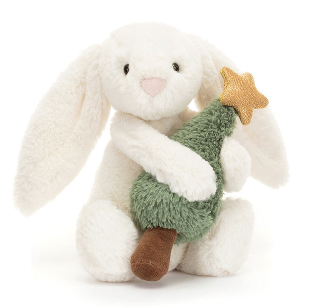 Bashful Bunny With Christmas Tree