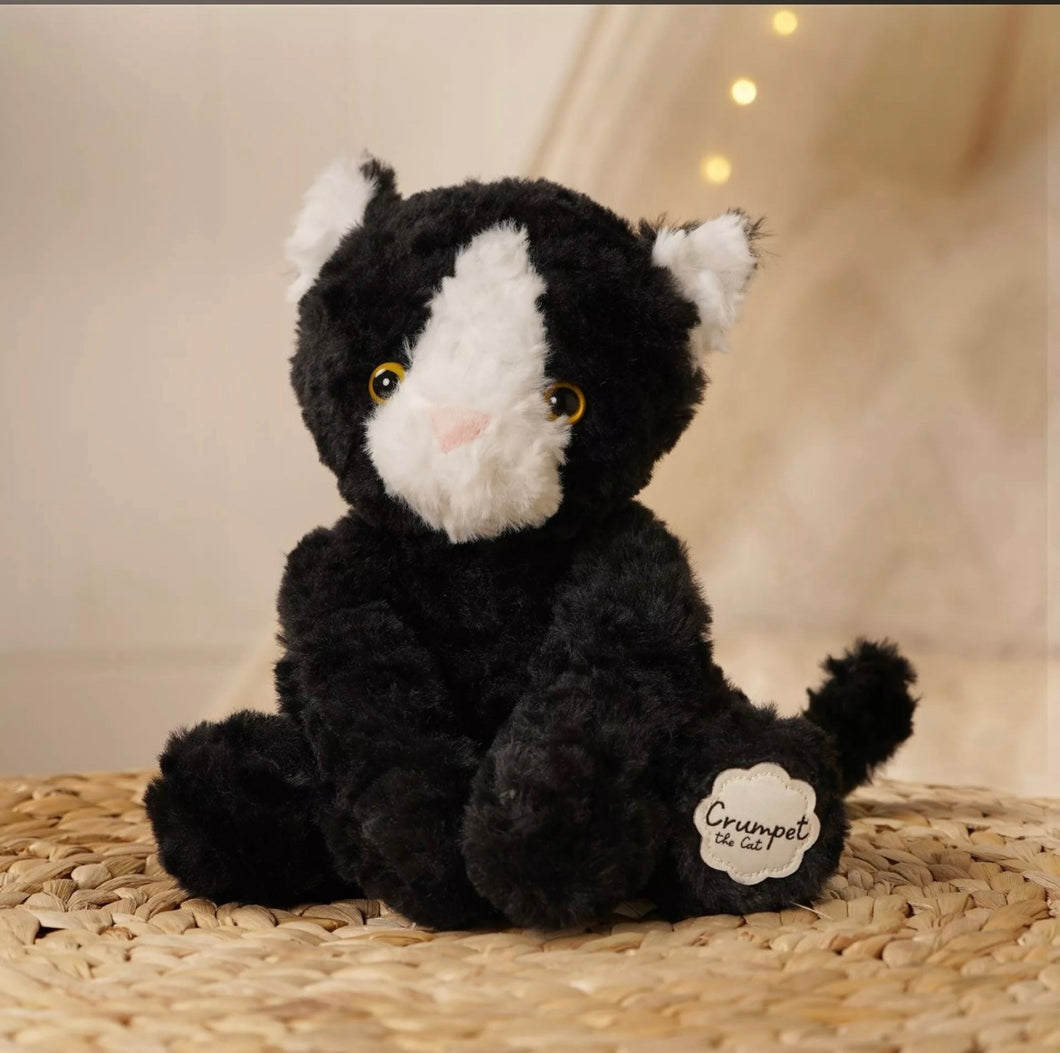 Crumpet The Plush Black and White Cat