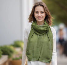 Load image into Gallery viewer, Khaki Green Sparkle Scarf

