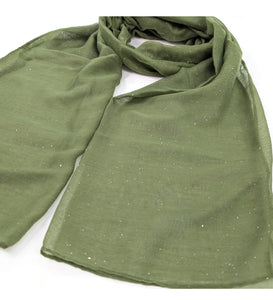 Khaki Green Sparkle Scarf
