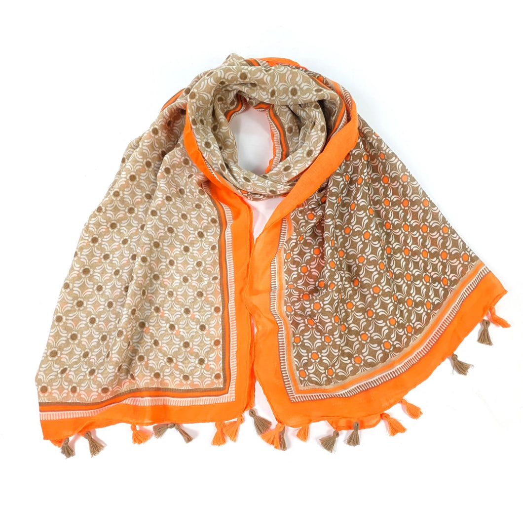 Chocolate Patterned Scarf