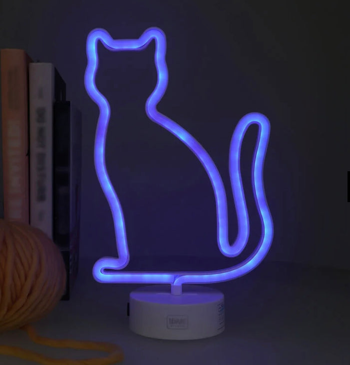 Neon LED Lamp Cat