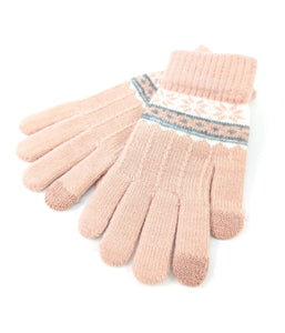 Pink Nordic Style Gloves