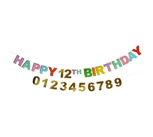 Bright Happy Birthday Banner 3m