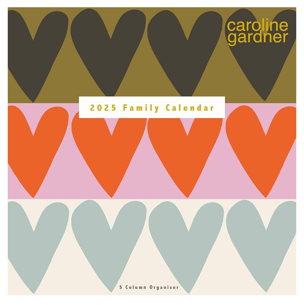 Caroline Gardner Hearts Wall Calendar 2025