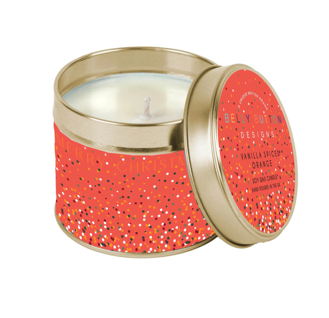 Confetti Red - Tin Candle