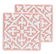 Ceramic Coasters Set of Two Pink