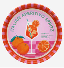 Load image into Gallery viewer, Round Metal Serving Tray - Aperitivo Spritz
