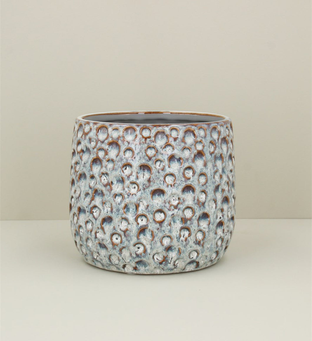 Reactive Glaze Stoneware Pot Cover Med