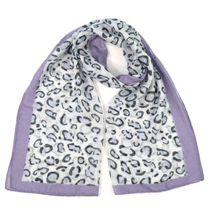 Snow Leopard Mauve Scarf