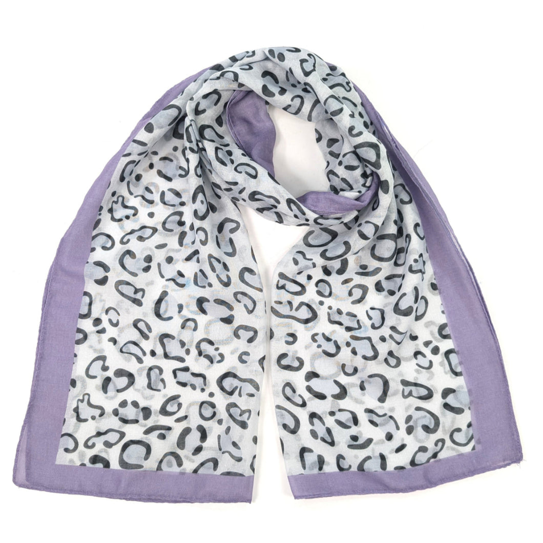 Snow Leopard Mauve Scarf