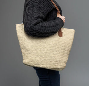 Straw Style Shoulder Bag - Natural