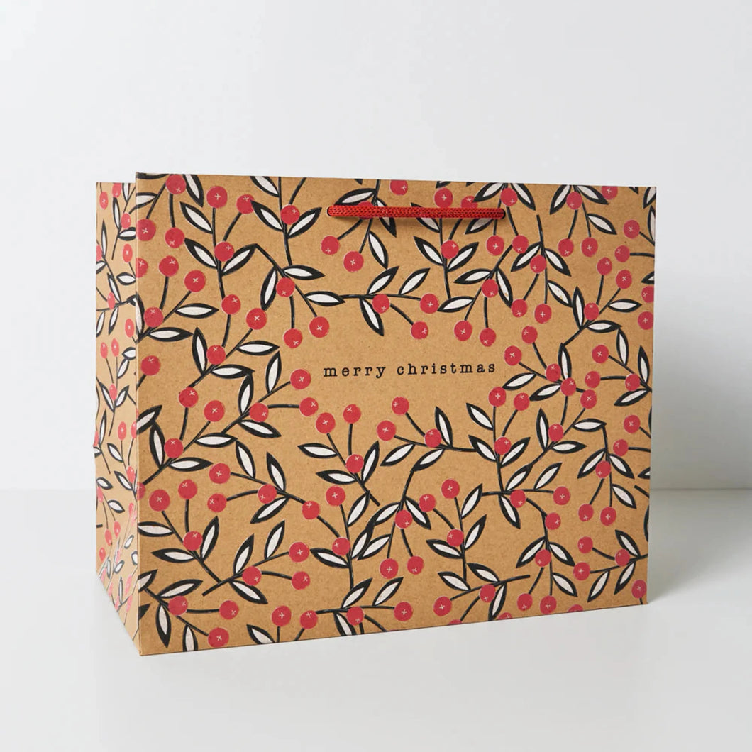 Woodcut Berries Gift Bag