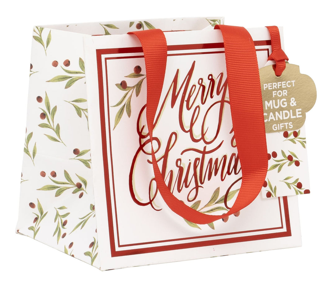 Merry Christmas Rouge Gift Bag - Short