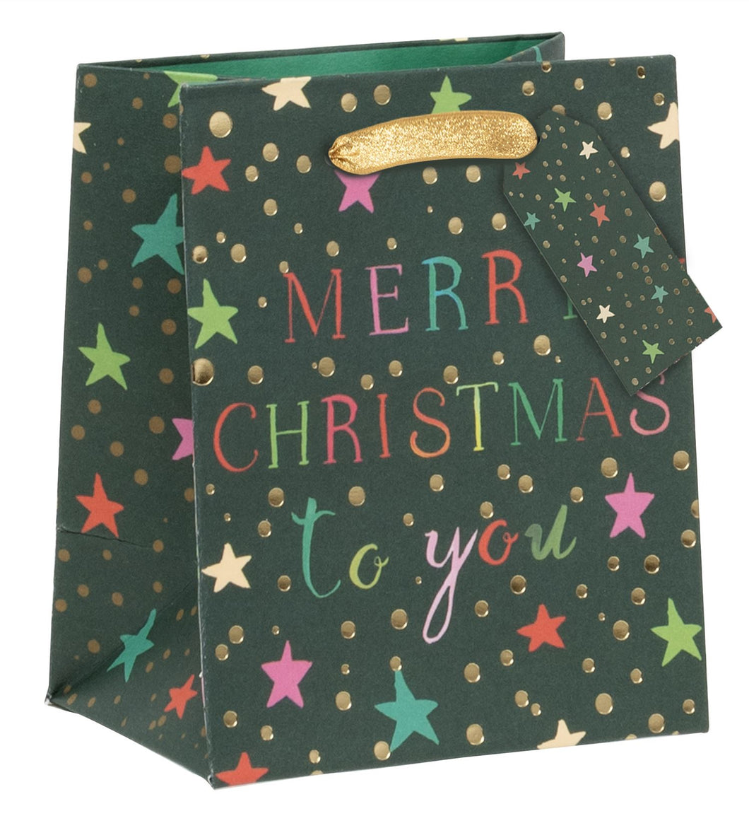 Exquisite Christmas Portrait Gift Bag - Mini