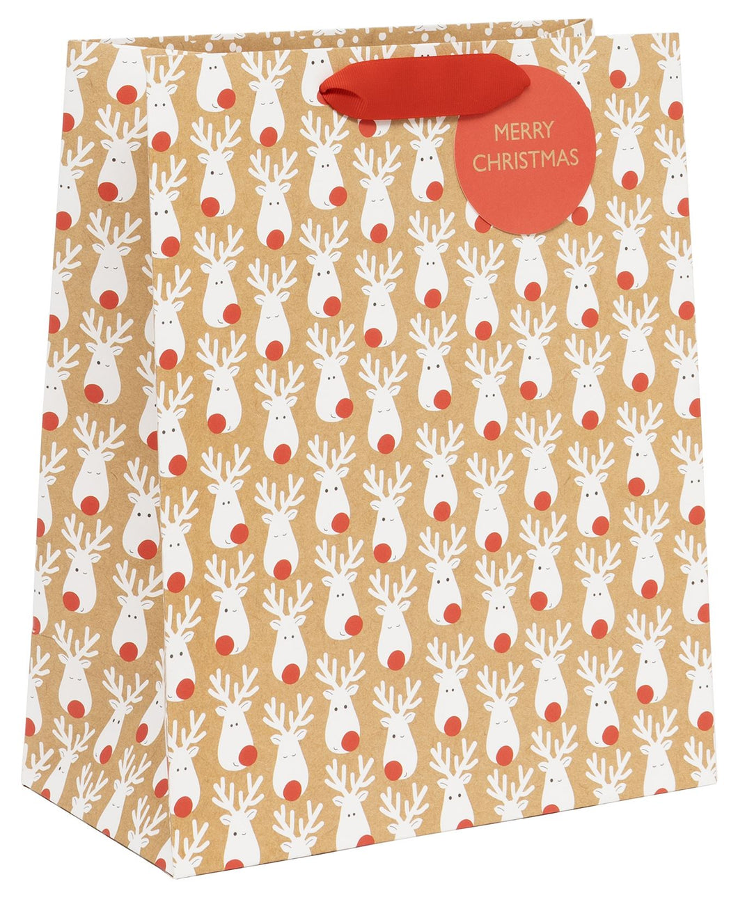 Reindeer Kraft Gift Bag - Large