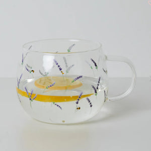 Glass Mug Lavender