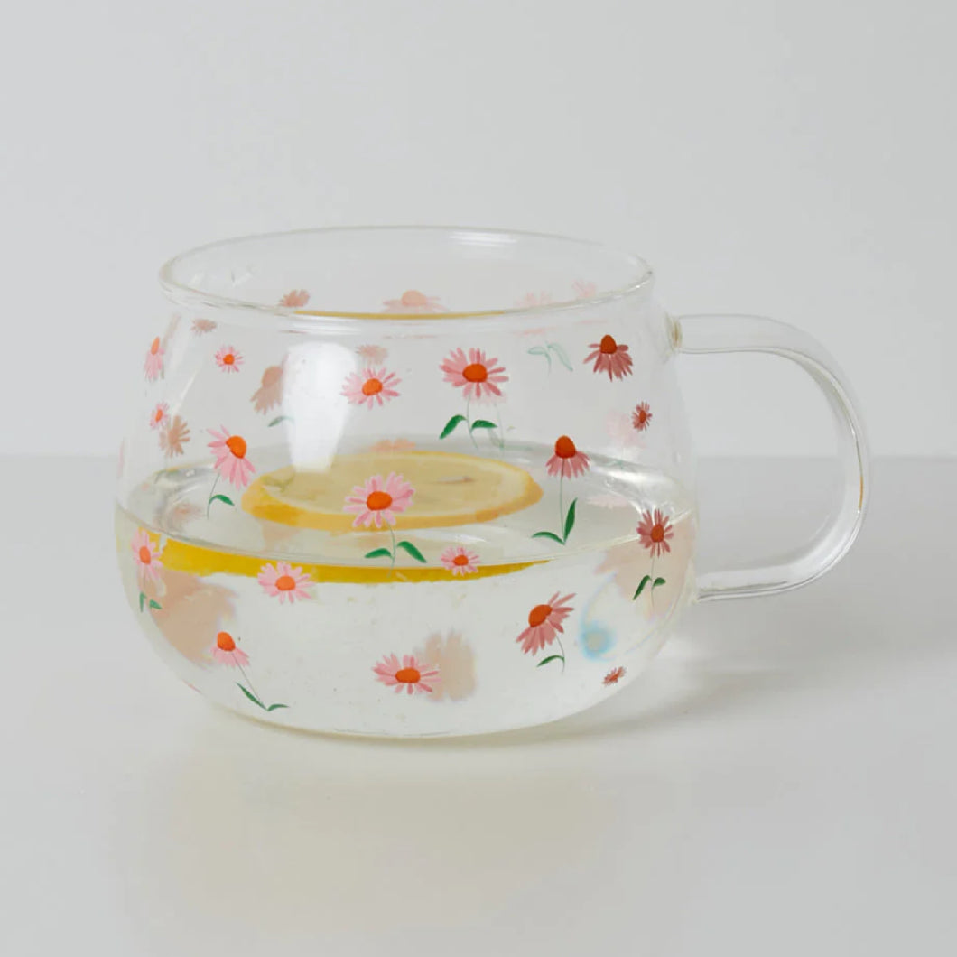 Glass Mug Echinacea