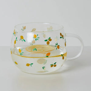 Glass Mug  Ditsy Lemon